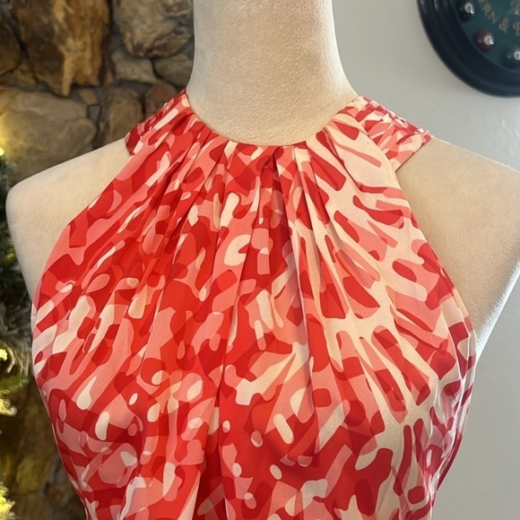 St. John,Silk Poppy,Pocketed,Side-Drawstring Dress,Yacht Wear,Luxury,EUC, Size 8 - Picture 9 of 16